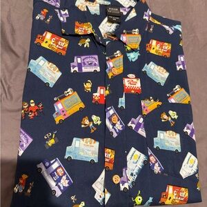 Pixar Navy Button Up Shirt - Toy Story/Monsters Inc/Incredibles